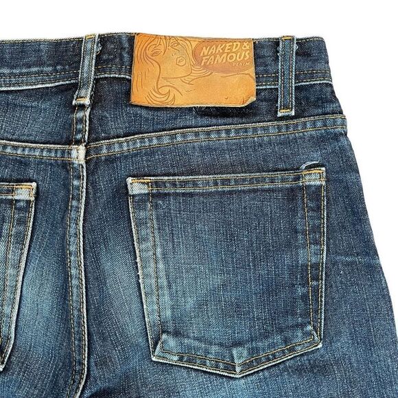 Naked & Famous Men's Left Hand Twill Selvedge Denim Cotton Jeans Blue Size 29 - Picture 1 of 11